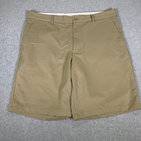 Greg Norman Collection Other - Greg Norman Tasso Elba Mens Khaki Golf Shorts Size 36 Flat Front Casual